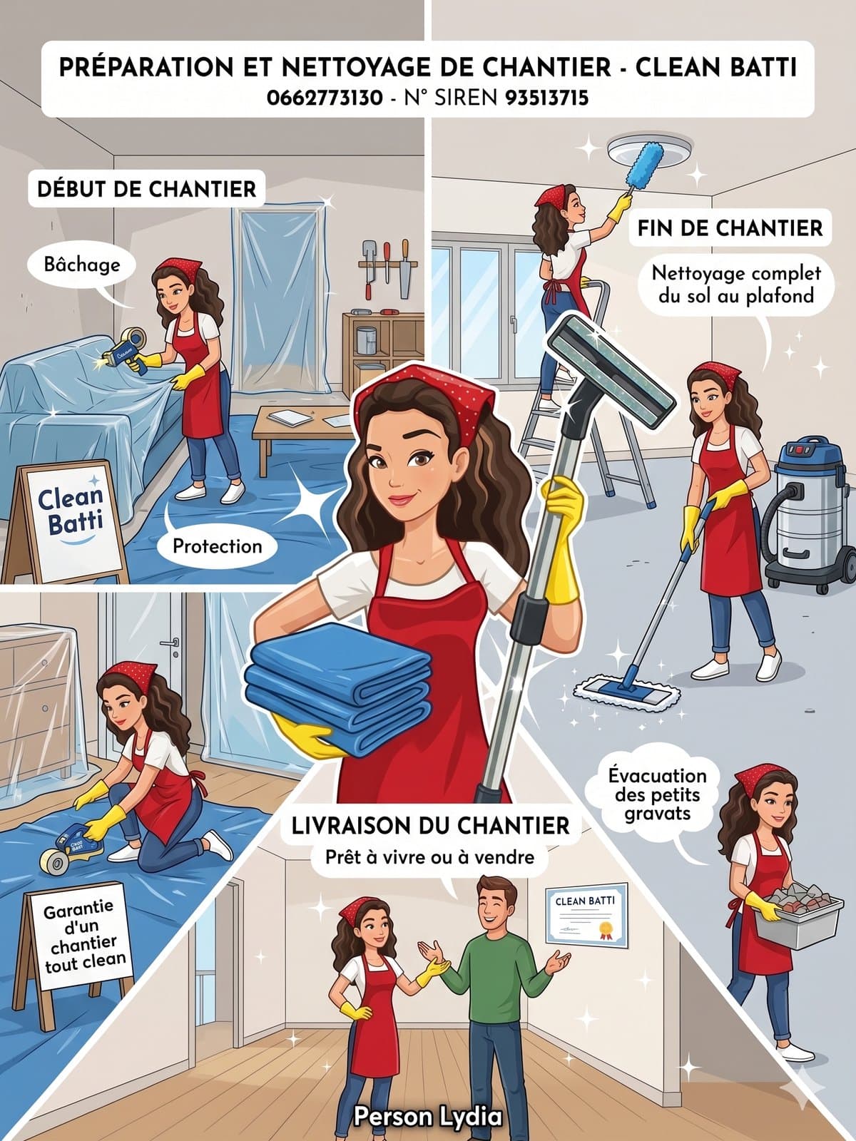 Déroulé d'un chantier Clean Batti : début, fin et livraison